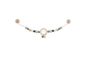 Baby Spielzeug - Goki Wooden Stroller Chain Star Blue with Clips - 65250