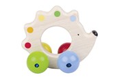 Baby Spielzeug - Goki Wooden Gripping Ring Hedgehog Color - 65320