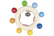 Baby Spielzeug - Goki Wooden Grab Ring with Rainbow Beads - 65321