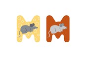 Kreativ-Spiele - Small Foot - Wooden Animal Children's Letter - M - 12520