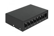 Netzwerkzubehör - DeLOCK Keystone Patch Panel 8-Port Black - 43413