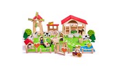 Holzspielzeug - Bigjigs Wooden Play Farm with Accessories 48 pcs. - BJ415