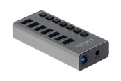 USB-Hubs - DeLOCK USB Hub - 7 Ports USB-Hubs - USB 3.0 - 7 - Grau - 63669