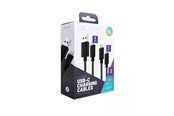 Gaming Zubehör - STEALTH SP-C50V Superfast Twin Charge Silicon Cable 2m - Black - Wired Charging cable for wireless game controller - 5055269715962