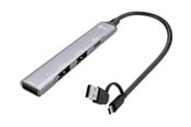 USB-Hubs - I-Tec Hub - USB-C/USB-A metal - 4-Port - USB 3.0 USB-Hubs - 4 - Grau - CAHUBMETALMINI4