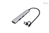 USB-Hubs - I-Tec CAHUBMETALMINI4 USB-C/USB-A Metal HUB 1x USB-C + 3x USB-A 2.0 USB-Hubs - 4 - Grau - CAHUBMETALMINI4