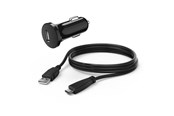 Handys - Adapter und Ladegeräte - Hama Car Charger with USB-C Cable for Nintendo Switch - Black - 00054683