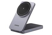 Handys - Adapter und Ladegeräte - UGREEN 2-In-1 Magnetic Wireless Charger Grey - 45056-UG