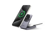 Handys - Adapter und Ladegeräte - UGREEN Qi2 15w 2-In-1 Wireless Charger Magsafe Fast Charging Station Grey - 45023-UG