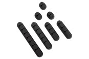 Kabelkanal / Kabelschlauch - DUTZO Kabel-Organizer - Bundle-Pack - 7er-Pack - schwarz - DCORDHOLBPBLK