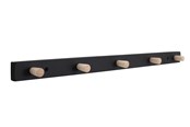 Werkzeugkisten & Aufbewahrungssysteme - Home>it coat rack with 5 hooks 50 cm black/natural hook beech - 12296