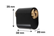 Halterungen & Scharniere  - Home>it oval cylinder matt black with 7 pins with 3 keys (1 pc.) - 25731