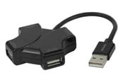 USB-Hubs - Deltaco USB Hub - 4x USB-A USB-Hubs - 4 - Schwarz - UH-737