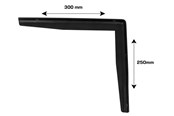 Halterungen & Scharniere  - Home>it table support with T-profile 25 x 30 cm matt black - 16319