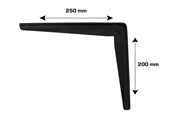 Halterungen & Scharniere  - Home>it table support with T-profile 20 x 25 cm matt black - 16317