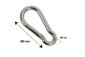 Halterungen & Scharniere  - Home>it fireman's carabiner Ø8 x 80 mm stainless steel 2 pcs. - 20467