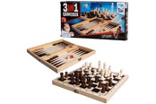 Brettspiele - Clown Games - 3In1 Game Box Wood - 2008101