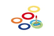 Spielzeug - Goki - Wooden Ring Throwing Game with 6 Felt Rings - 56776