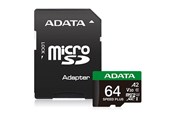 Speicherkarten - A-Data Speed Plus MicroSD/SD - 160MB/s - 64GB - UD64GUI3V30A2SP-RA1