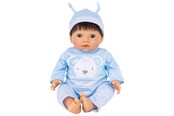 Spielzeug - Tiny Treasures Doll with brown hair and blue outfit - 30543