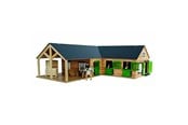 Holzspielzeug - Kids Globe - Horse Corner Stable with 3 Boxes and Storage 1:24 - 610211