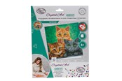 Spielzeug - Craft Buddy Cats 18x18cm Crystal Art Card - 103802