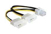 Stromkabel (Intern) - DeLOCK Power Cable - 6 pin PCIe Power to 4 PIN Internal Power - 15 cm - 82315