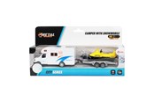 Spielzeugauto - Toi-Toys - Metal Pull Back Camper with Trailer and Snowmobile - 29201A