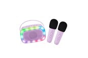 Musik - Lalarma Karaoke with lights and two microphone - P - LALAR-KARATWO-WLIGHTS-PURPLE