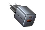 Handys - Adapter und Ladegeräte - Vention GaN USB-C + USB-A 30W Charger (Gray) - FEWH0-EU
