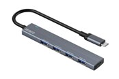USB-Hubs - Deltaco USB-C Hub 5 Gbps - 4x USB-A Female USB-Hubs - 4 - silber - USBC-HUB206