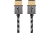 Display Kabel - Pro HDMI 2.0 sleeved - 1m - Grau - 4040849757525