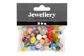 Kreativ-Spiele - Creativ Company Glass Beads Various Round Oval Circle 60 grams - 684250