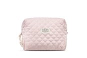 Sonstige Körperpflege - Karen Large toiletry bag in pink checkered quilt - 10073-35