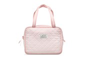 Sonstige Körperpflege - Karen Large toiletry bag with handle in pink checkered quilt - 10075-35