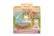 Puppen & Zubehör - Sylvanian Families Chocolate Rabbit Twins Set with Pram - 5432