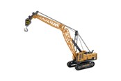 Spielzeugauto - Toi-Toys - METAL Construction vehicle - crane truck with caterpillar tracks 1:55 - 21527A