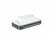 Handys - Adapter und Ladegeräte - 4smarts Charging station Team 100W 1x USB-A port 5x USB-C ports includes 6 cables space grey - 541277