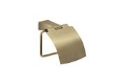 Badezimmerzubehör - Gedy Tonale Toilettenpapierhalter mit Deckel - Gebürstetes Messing - TN2588