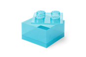 Kinderzimmer - LEGO Storage Brick 4 Top Lid Glitter Light Blue - 40090802
