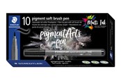 Utensilien zum Schreiben und Zeichnen - Staedtler pigment soft brush pen 10 pcs int. black - 372-99