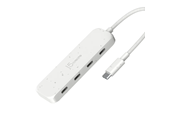 USB-Hubs - j5create 4-Port USB-C Type-C Hub USB-Hubs - 4 - Weiß - JCH345EW-N