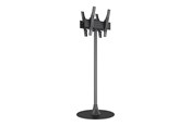 Wandhalterungen, AV-Halterungen & AV-Möbel - Multibrackets M stand - for 2 flat panels - single pole floorbase round B2B - black - Max 100 kg - recommended for 65" - 7350022738232
