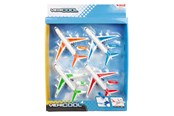 Spielzeugauto - Toi-Toys - Vehicool Pull Back Airplanes 4pcs. - 26854A