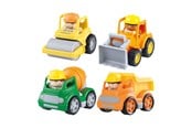 Spielzeugauto - PLAY - Mini Construction Vehicles with Figures Playset 8pcs. - 9441