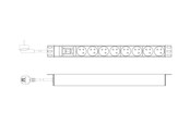 Stromkabel (Extern) - DIGITUS - power strip - aluminium profile and switch - 4000 Watt - DN-95402-1-FR