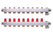 Fußbodenheizung - Danfoss floor heating manifold 9+9 SSM - 088U0809