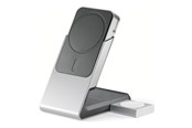 Handys - Adapter und Ladegeräte - ALOGIC Matrix+ wireless charging stand - + AC power adapter - magnetic 24 pin USB-C - 15 Watt - with 5000 mAh wireless power bank multi-country power adapter (30 W) - MSPBDDAWC-G
