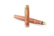 Utensilien zum Schreiben und Zeichnen - Parker IM Writing Rituals Fountain Pen Uplifting Orange Finish with Gradient & Gold Trims Fine Nib Blue Ink Gift Box - 2203900