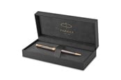 Utensilien zum Schreiben und Zeichnen - Parker Sonnet Ballpoint Pen | Grey Lacquer with Gold Trims | Medium Point | Black Ink Refill | Gift Box - 2213679